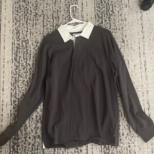 Old Navy Black and White Polo Shirt